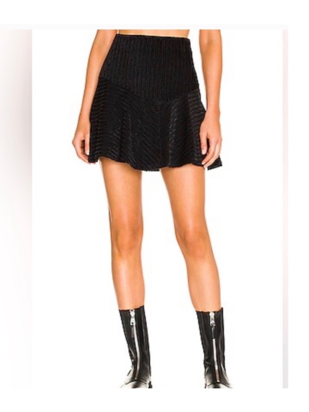 Free People Camden Drop Waist Black Skirt XS